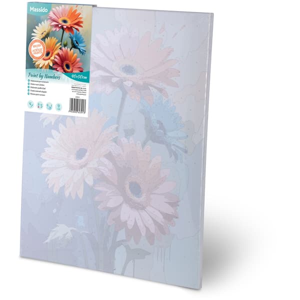 Mal efter nummer billede 40x50 cm Massido Flowers
