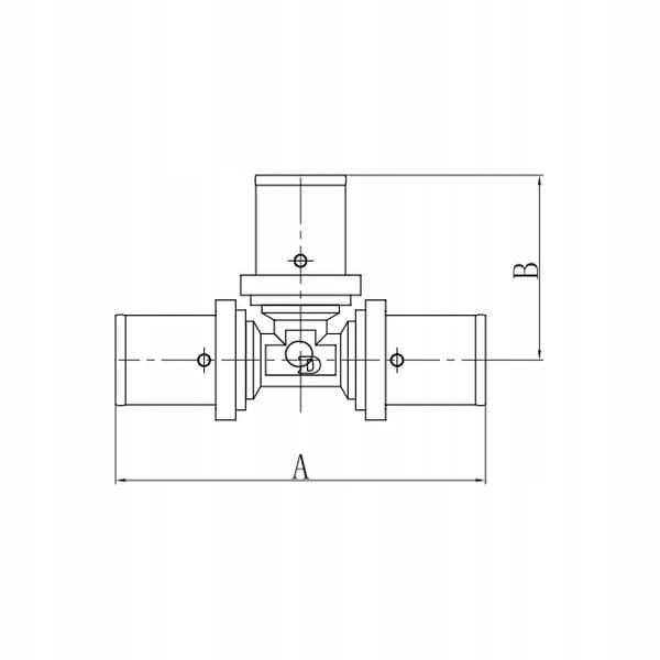 PEX T-stykke 20X16X16 Press-Cut