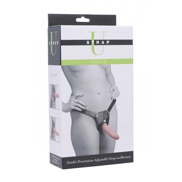 XR Brands Dobbelt Penetration Justerbar Strap-On Dildo