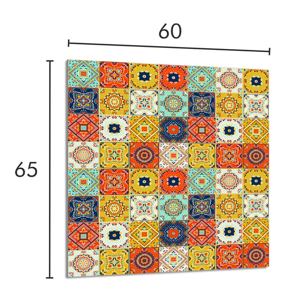 GLASPANEL TIL KØKKEN 60x65 Mosaik