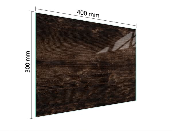 SKÄRBRÄDA I GLAS 40x30 TRÄ