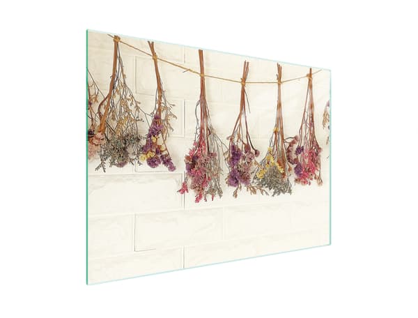 GLAS SKÆREBRÆT 30x22 BLOMSTER