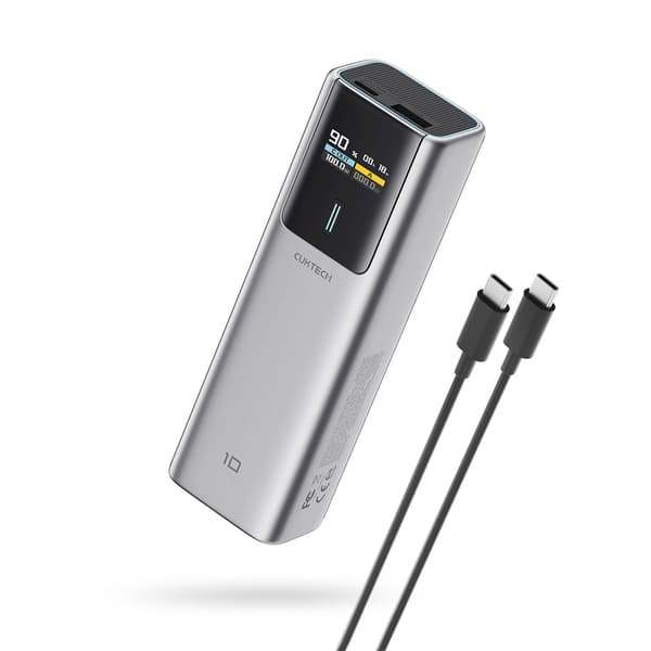 Varavirtalähde 10000mAh USB-C USB-A 150W - harmaa