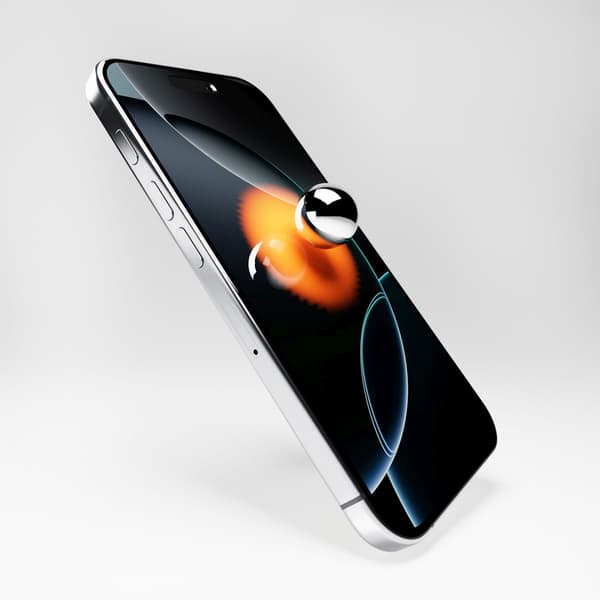 Hybridglas med sort ramme til iPhone 16 Pro Max Fleksibelt Glas D3O
