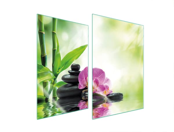 GLASPLADE TIL KØKKEN 2x35x52 ORCHID
