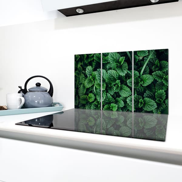 Skyddsplatta i glas för spis 3x30x52