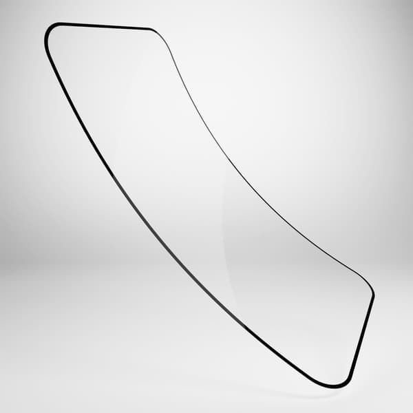 Hybridglas med sort ramme til iPhone 16 Pro Max Fleksibelt Glas D3O