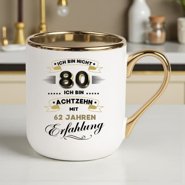 Rolig mugg, present till en 80-årsdag