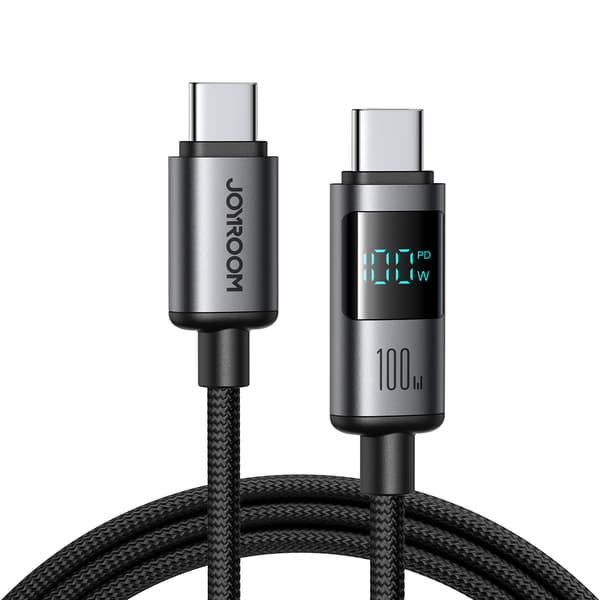 USB-C 100W 1,2m skærmkabel - sort