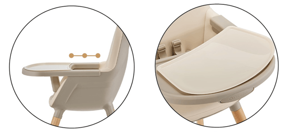 Kinderkraft FINI 2 2-i-1 foderstol Beige