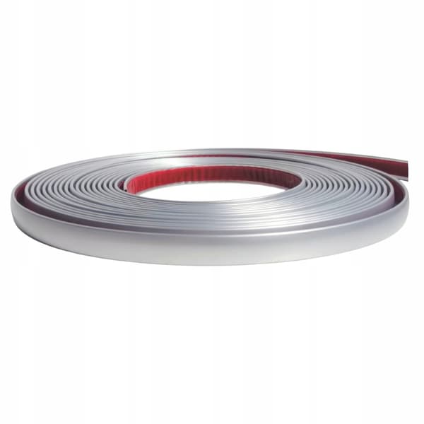 Dekorationslist silver matt krom 30mm satin elastisk självhäftande