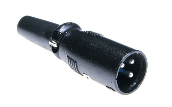 XLR mikrofonstik, 3-benet, sort