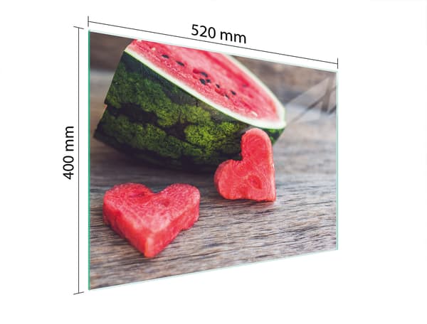 SKÄRBRÄDA I GLAS 52x40 VATTENMELON
