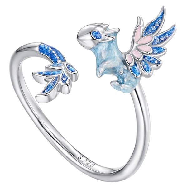 Silverring Justerbar Sagodrakring 925 Silver Trusky
