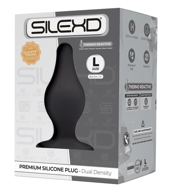 SilexD Silikone Analprop Sort 102 cm Model 2 Plug L