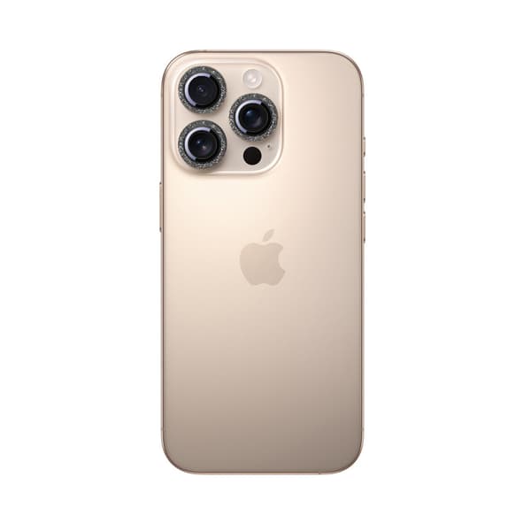 iPhone 16 Pro/16 Pro Max linsskyddsglas – svart