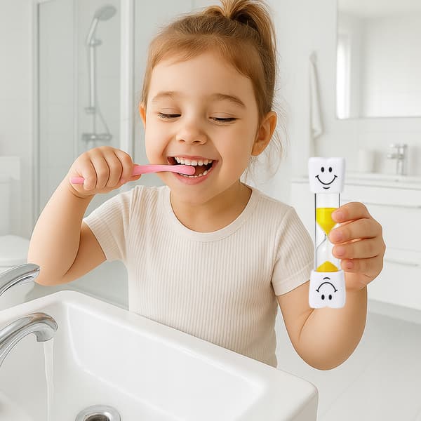 PRECISE TOOTH Timglastimer för tandborstning för barn GUL