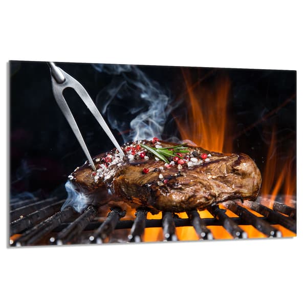 Lasinen suojalevy liedelle 80x52 Grilli