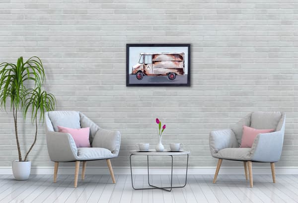 3D-metallbild LOFT LEVERANSBIL 60x40 cm