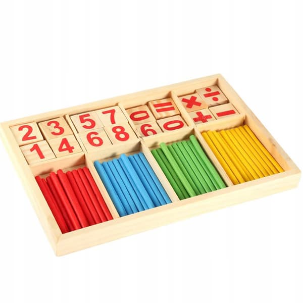 Træpinde tal abacus til at lære at tælle læremiddel