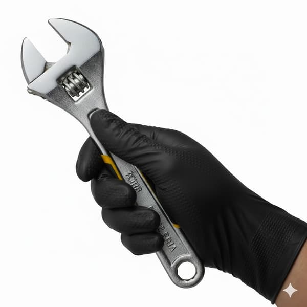 VELO "XL" STRONG Sort - Diamantteksturerede nitrilhandsker, STRONG 50-pak
