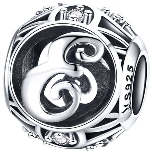 Charms til Pandora Charm Vedhæng Bogstav E Sølv 925