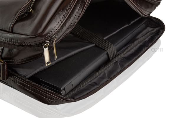 BTM-02 BRUN LUXE laptoptaske + CERTIFIKAT