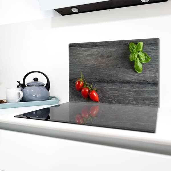Glasskydd för spishäll 80x52 Tomater