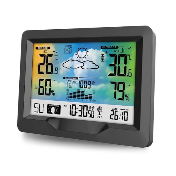 Vejrstation med display BD-901 sort