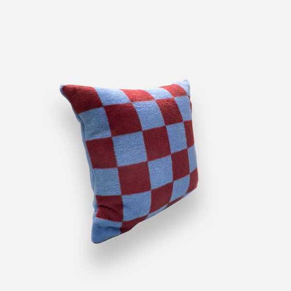 Pude Chess Bordeaux Blå