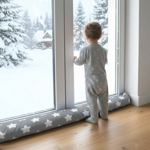Minky kudde spjälsängsskydd 200 cm - grå pepparkaka