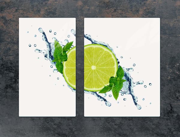 GLASBESKYTTELSESPLADE TIL KOMFUR 70x52 LIME