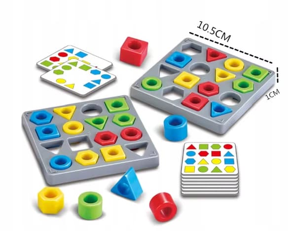 Læringsspil Match former og farver - Formmatching 3+