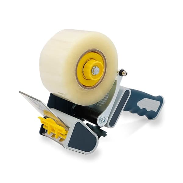 Tyst dispenser för packtejper 50/75 mm i diameter före