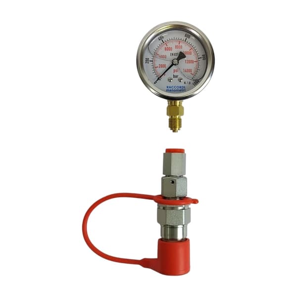 Mätsats, manometer 0-1000 bar, snabbkoppling