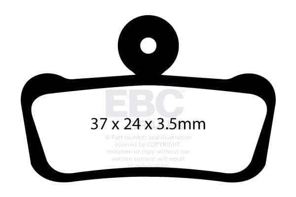 CFA633R - EBC Brakes Organic Performance Cykelbromsbelägg