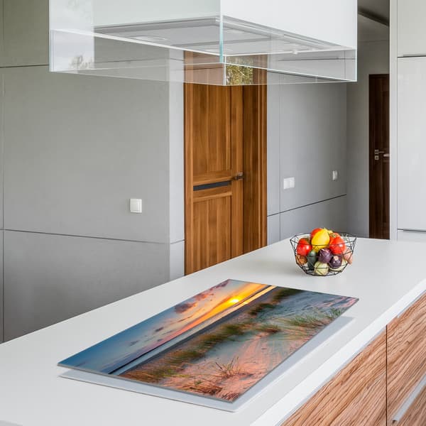 Glasskydd för spishäll 90x52 Beach
