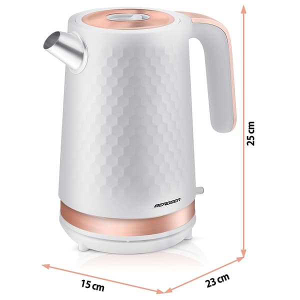 Vattenkokare 1,7l Berdsen BD-705 vit och koppar