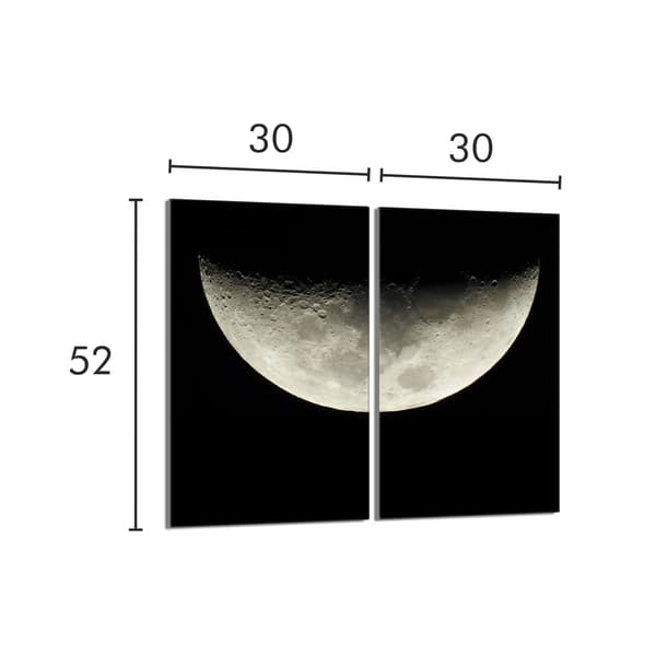 Lasinen suojalevy liedelle 2x30x52 Moon