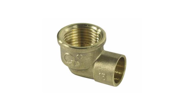 Messingbøj 22x3/4 GW til lodning