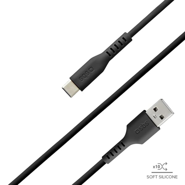 USB-A - USB-C-kabel 1,5 m - svart