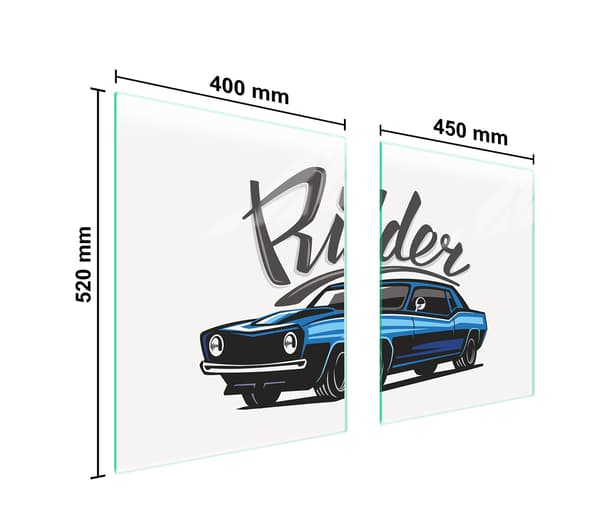 GLASBESKYTTELSESPLADE TIL KOMFUR 85x52 AUTO