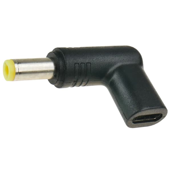 USB-C-adapter til strømforsyning af bærbar computer med 5,5x2,5 mm-stik