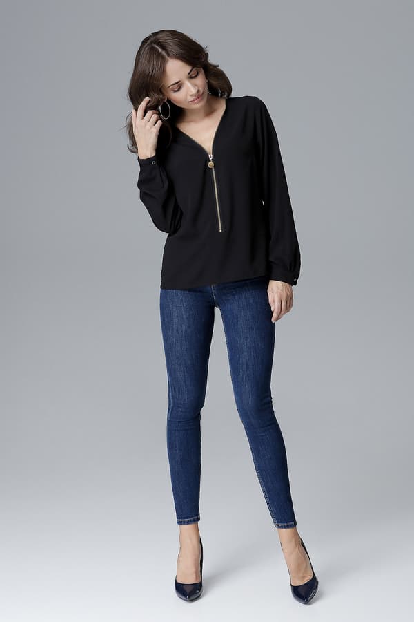 Blus L023 sort S