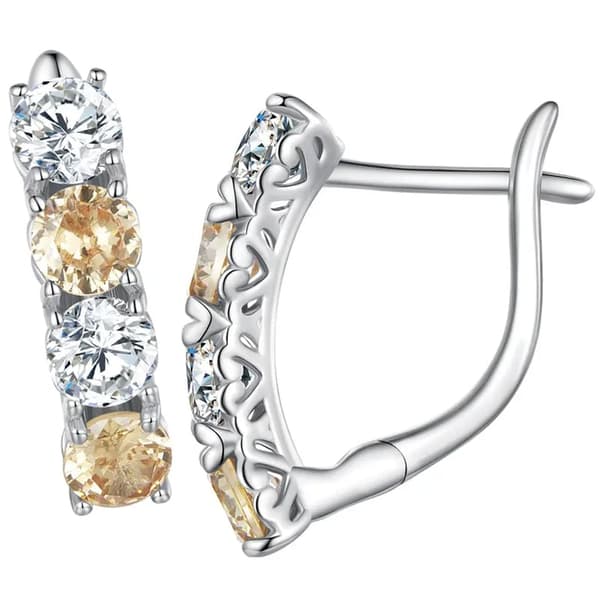 Pendientes de Plata Aros Circonitas Plata 925
