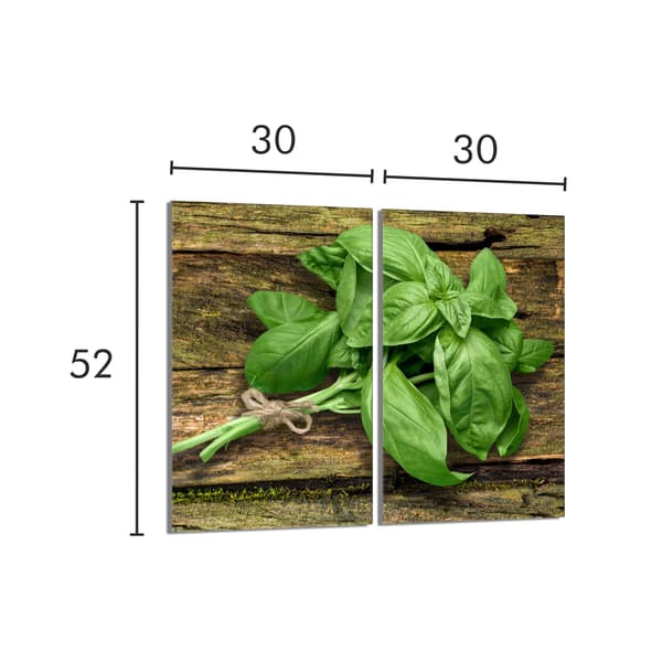 Lasinen suojalevy liedelle 2x30x52 Basil