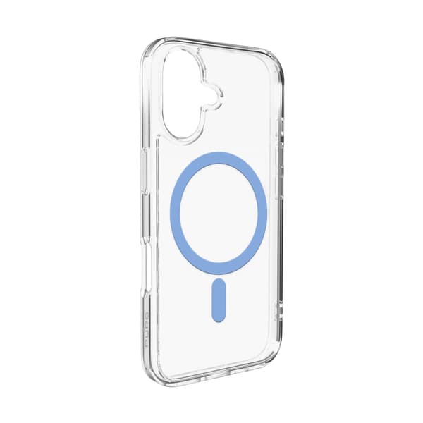 iPhone 17 TPU PC Lite Mag MagSafe Bakskal – Transparent Blå Ring