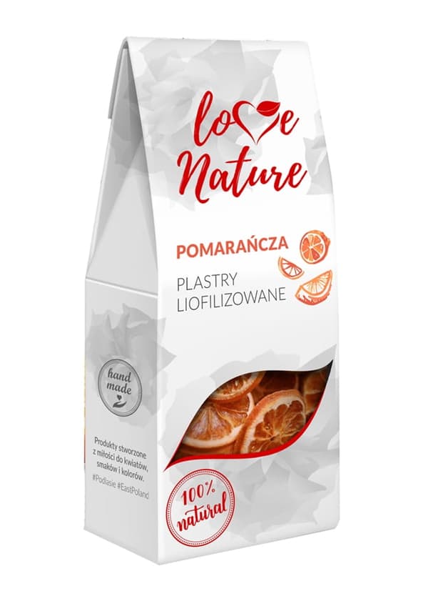 Frysetørrede appelsinskiver 20g Love Nature