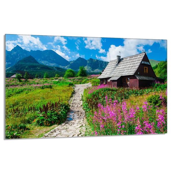 Lasinen suojalevy liedelle 80x52 Mountains