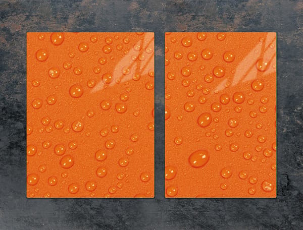 GLASBESKYTTELSESPLADE TIL KOMFUR 75x52 DROPS